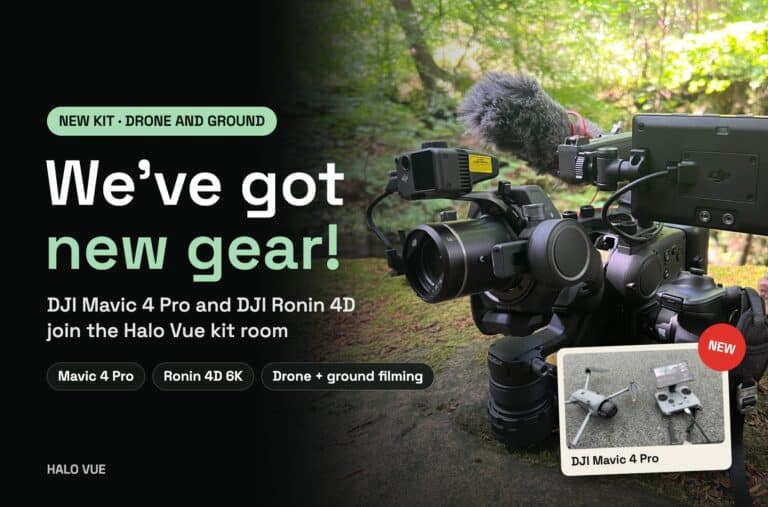 New gear at Halo Vue – DJI Mavic 4 Pro drone and DJI Ronin 4D cinema camera