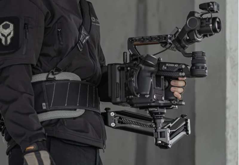 DJI Ronin 4D mounted on a Tilta Float vest and arm