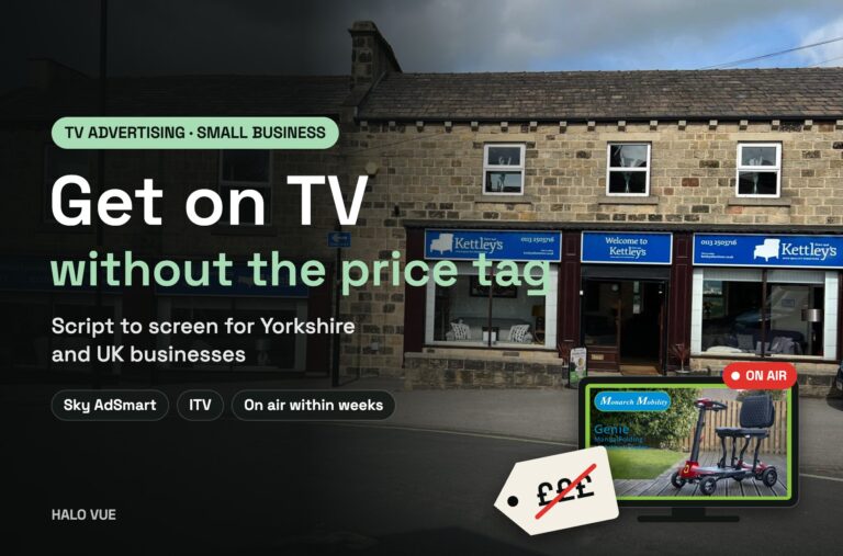 TV advertising without the price tag – Halo Vue TV adverts for small businesses on Sky AdSmart and ITV