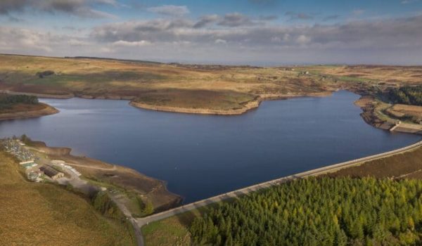 Reservoir in Yorkshire filmed by drone