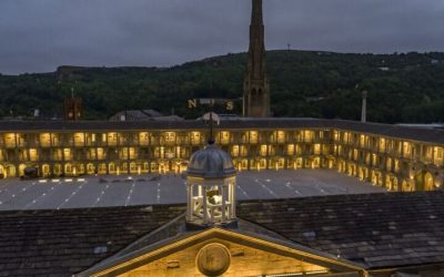 The Piece Hall Halifax at night