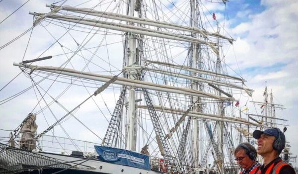 Drone Filming the Tall Ships at Liverpool in a multi crew set up.