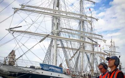 Drone Filming the Tall Ships at Liverpool in a multi crew set up.