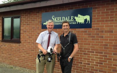Peter from Ch5 TV's with pilot Phil FearnleyThe Yorkshire Vet