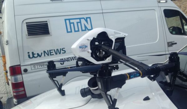 Filming for ITN News in the Yorkshire Dales